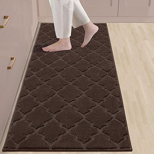 Miniatura 72 de COSY HOMEER Tapetes suaves de cocina para el frente del fregadero, alfombras súper absorbentes y tapete antideslizante de 20 x 59 pulgadas, lavable