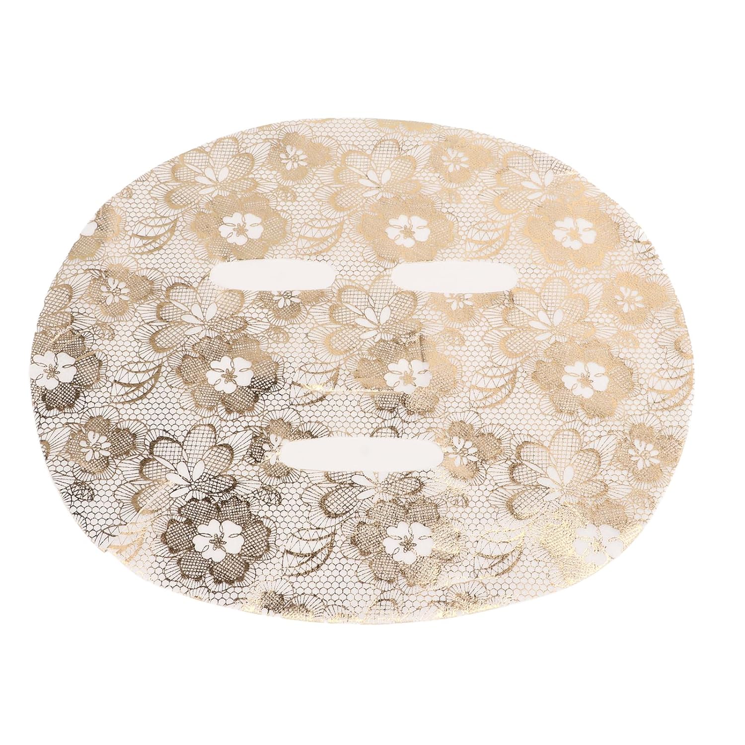 Pilipane Half Face Hydrating Mask Sheet DIY Disposable Pre Cut Moisturizing Face Mask Paper for Salon Spa Home Care Floral Gold Silk 50 Half 50 Full Sheets