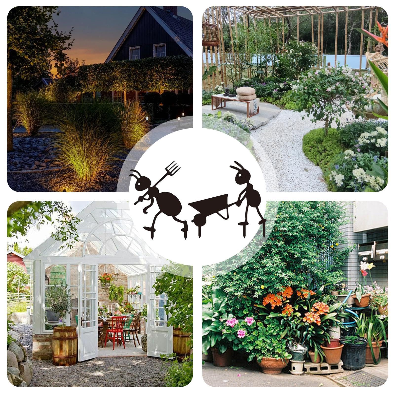 Gartenstecker, 2 Stck Pflanzen Dekorative Stbe, Metall Ameisen Ornamente,  Landschaft Dekoration Stakes, Topfpflanze Bauern Ameisen Stakes fr Garten  Bauernhof Hof Rasen : Amazon.de: Garten