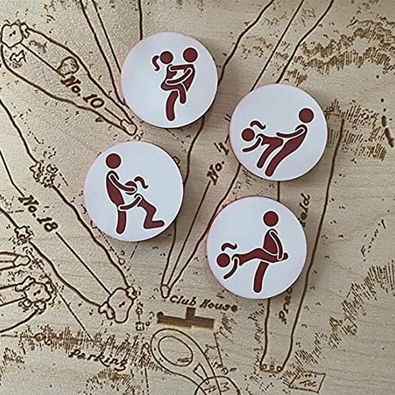 review Golf Ball Markers Adult Humor Set of 4,Golf Ball Markers Ladies Men Assorted Pattern,Handmade Golf Accessories,Dirty Gift for Golfer