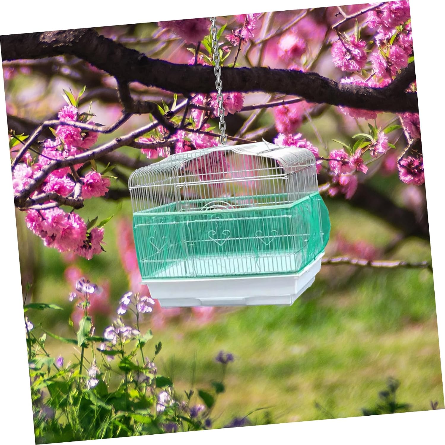 2pcs Birdcage Mesh Cover Parakeet Cage Apron Bird Net Cover for Parakeets Large Size