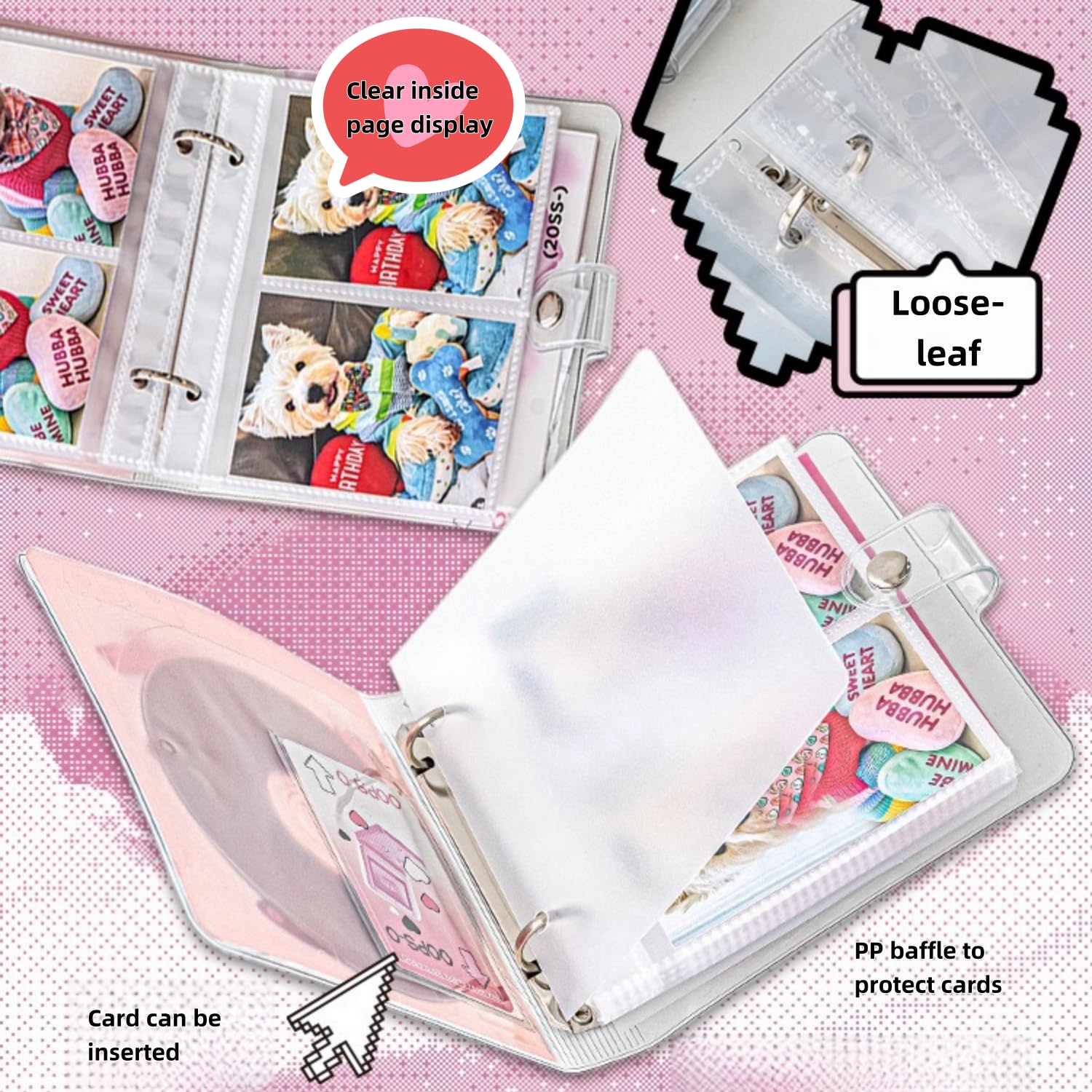 Alteagle Mini album fotografico con 160 tasche, per Polaroid, Instax Mini, Kpop Photos e TCG