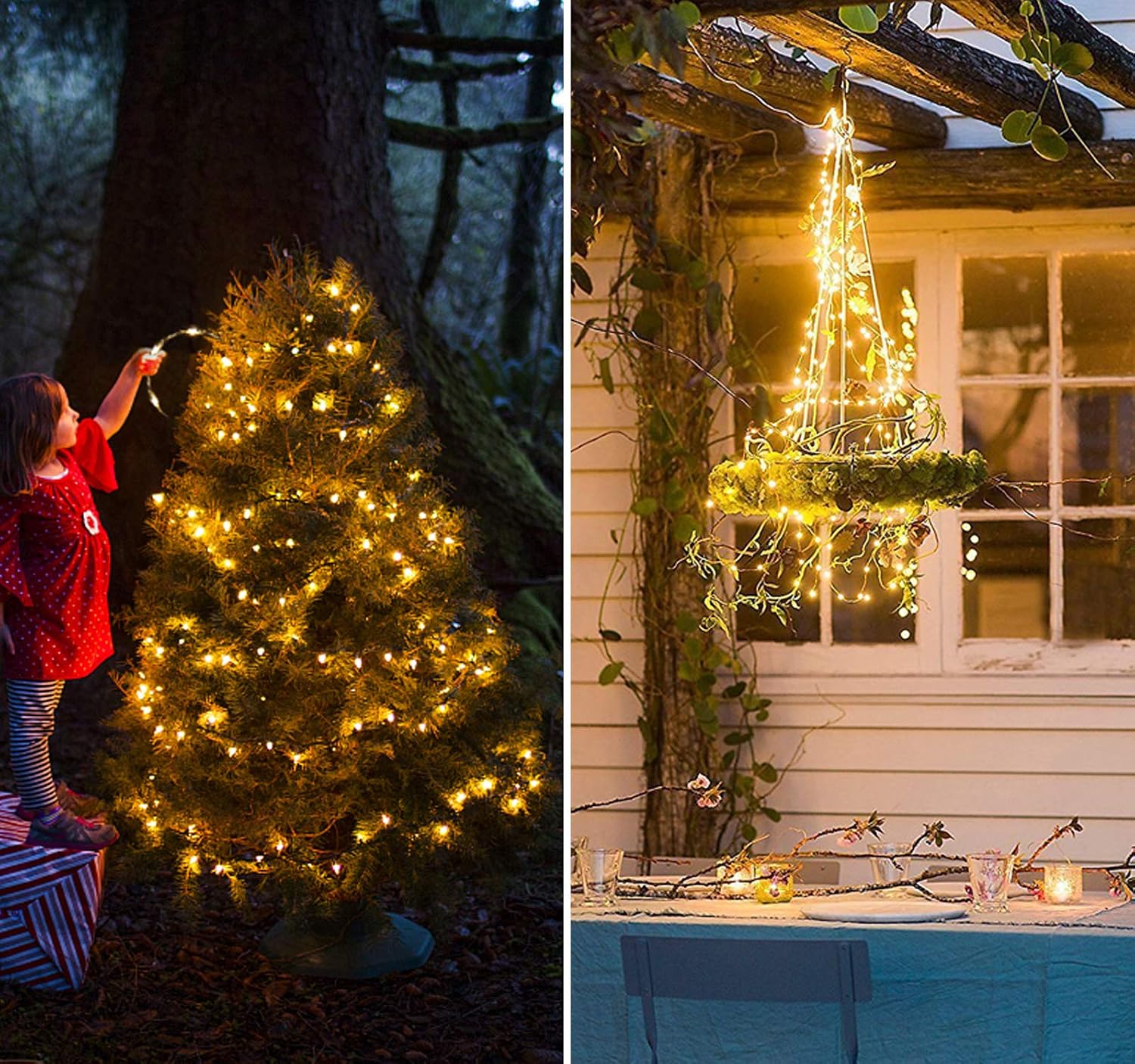 GHUSTAR USB Fairy Lights Copper String Lights with Remote, 100 LED 33 FT Bedroom Decor Lights String, USB Powered Fairy String Lights for Christmas Wedding Party Home Decoration, Warm White