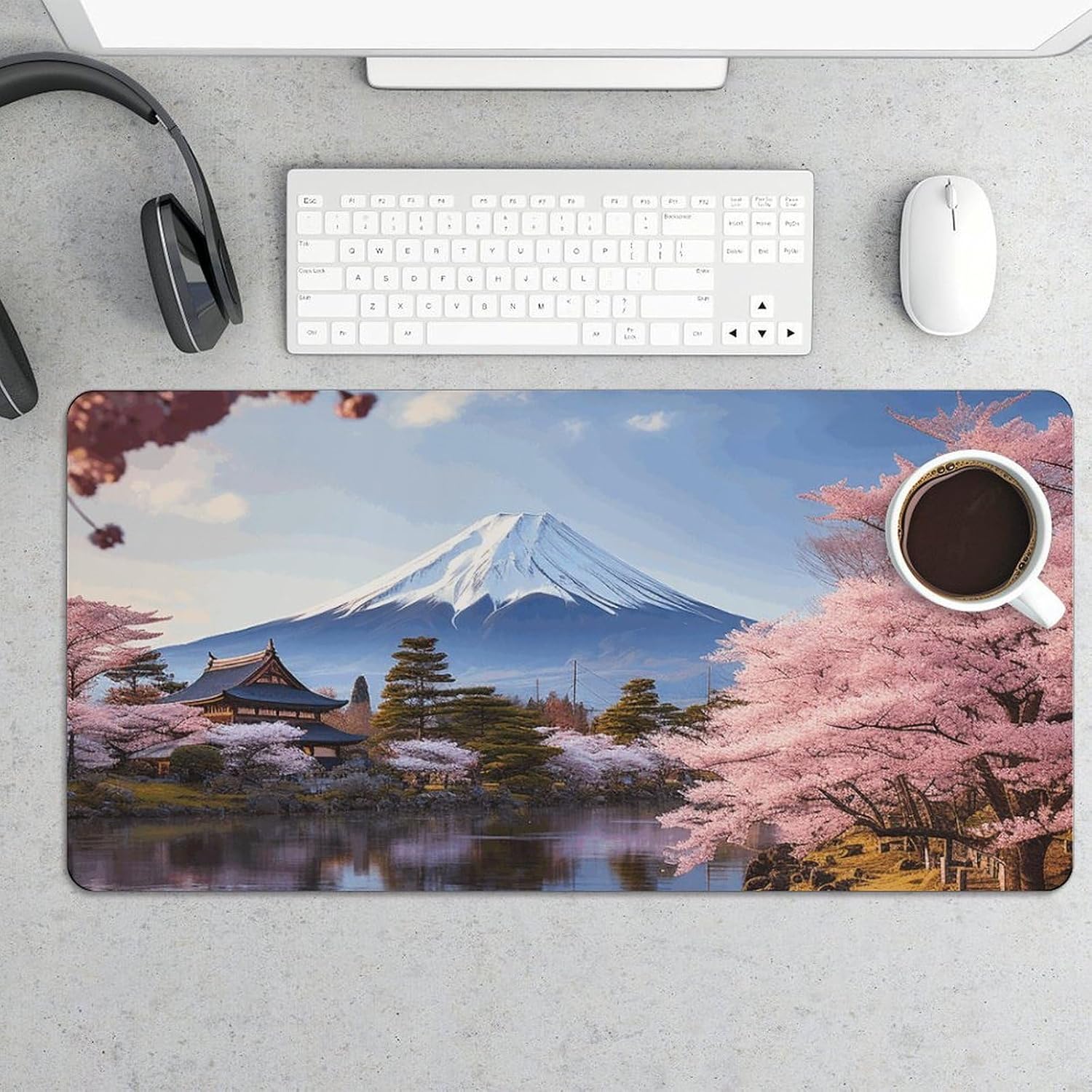 Mount Fuji Cherry Blossom Trees Gaming Mouse Pad Large Extended Desk Mats image 5
