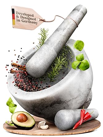 ChefSofi Extra Large Mortar and Pestle Set - Thumbnail 4