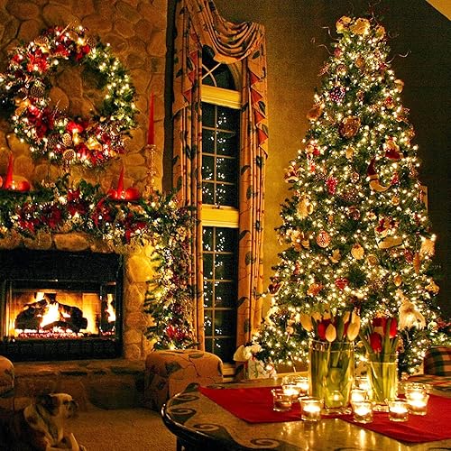 Miniatura 2 de Luces decorativas de Navidad para interiores y exteriores, 500 luces LED de 174 pies, 8 modos, impermeables, enchufables, alambre transparente,