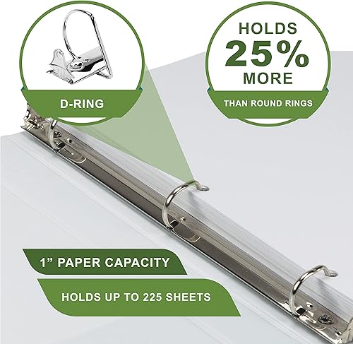 Vista 37 de Samsill - Carpeta de anillos redondos de 3 pulgadas, respetuosa con el medio ambiente, con certificado USDA Biobased, colección de moda, paquete