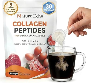 Multi Collagen Peptides Powder 11-in-1 with Biotin Hyaluronic Acid Unflavored
