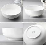 MALACASA Salad Des bols, 114 OZ(10") Ensemble de grands bols de service 2, Plats de mélange de porcelaine blanche pour la cuisine, bols de service pour salade, soupe, pâtes et dîner, grand bol pour entrer, Series Régulière