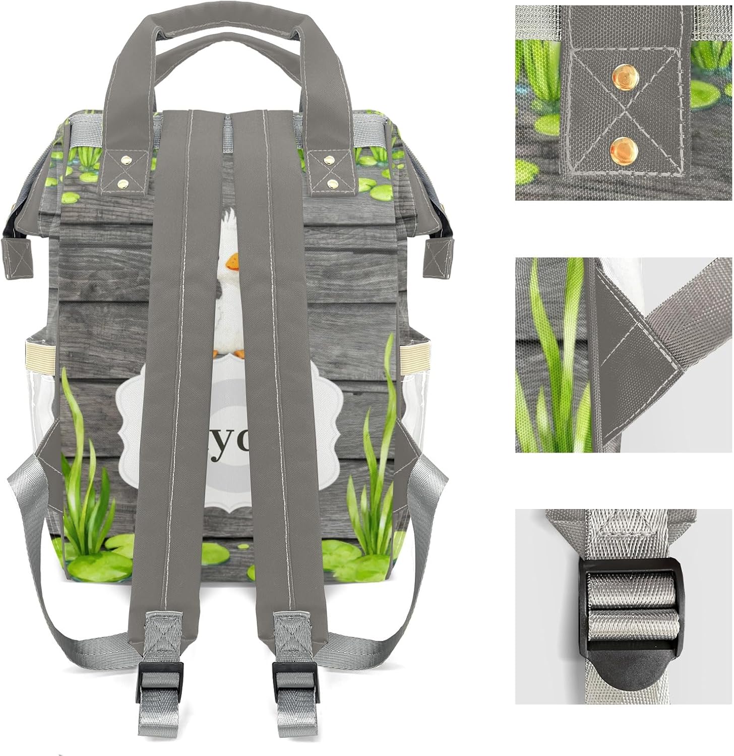 Personalized Diaper Bag Backpack Gift Watercolor Duck Ultimate Nappy Bag: Spacious, Waterproof & Perfect for Travel