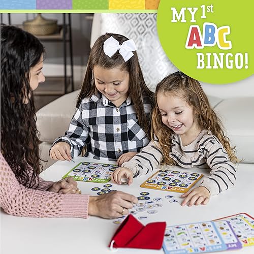 Miniatura 7 de Mi primer juego de bingo ABC para aprendizaje del alfabeto, reconocimiento de palabras a la vista y letra, edad 4 + años, 2-6 jugadores