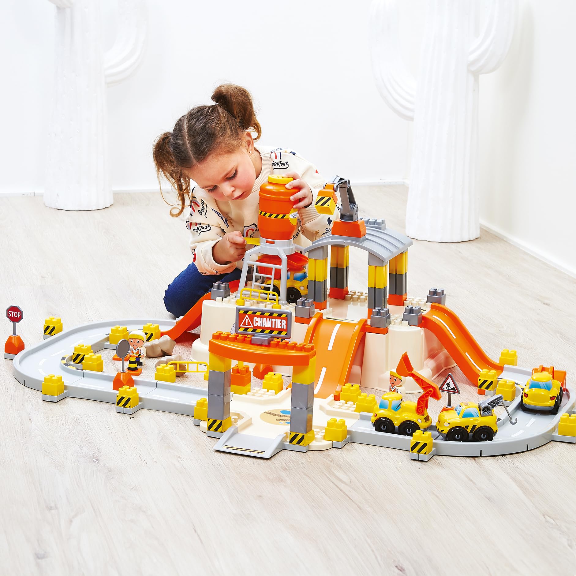 Ecoiffier Spielzeug - 1350 - Baufahrzeug-Zylinder - Abrick - Konstruktionsspielzeug für Kinder - Ab 18 Monaten - Herkunft Frankreich garantiert