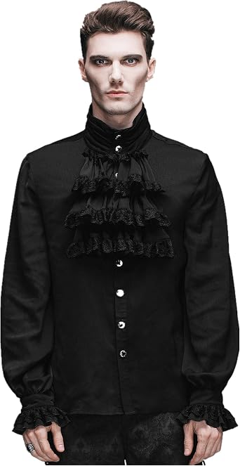 Devil Fashion Men Victorian Gothic Vintage 3-Piece Suit Tailcoat Shirts Pants Set