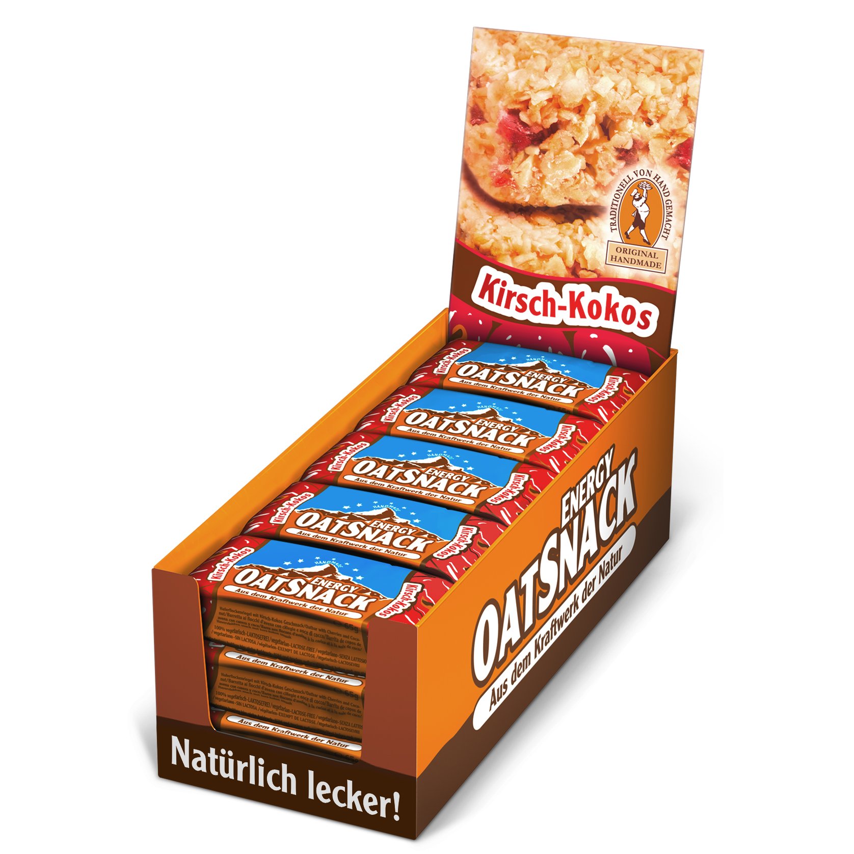Davina Kohlenhydrat Riegel Oat Snack Riegel, 30 Riegel á 65 g, Karamell-Kokos-Creme