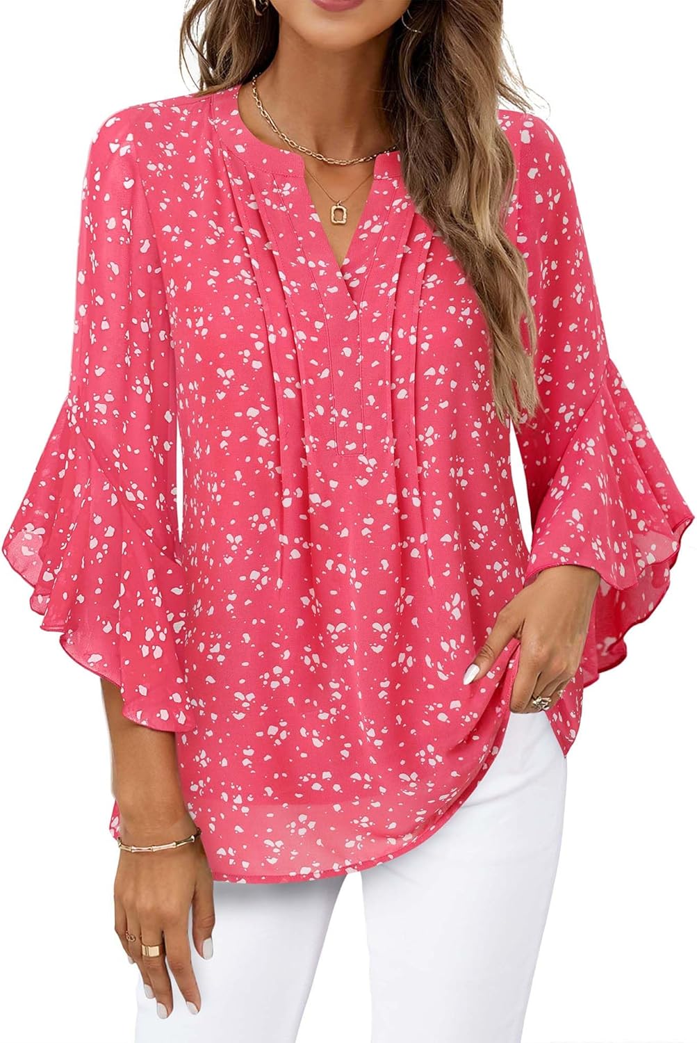 Timeson Women's 3/4 Sleeve Dressy Casual Top - Image 3