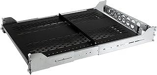 StarTech.com 2U Vented Sliding Server Rack Shelf w/Cable Management Arm - 27.7 to 31.6in Adjustable Mounting Depth - 50lb - 19” Server Tray Shelf for Equipment Rack - 24in Deep (UNISLDSHF192)