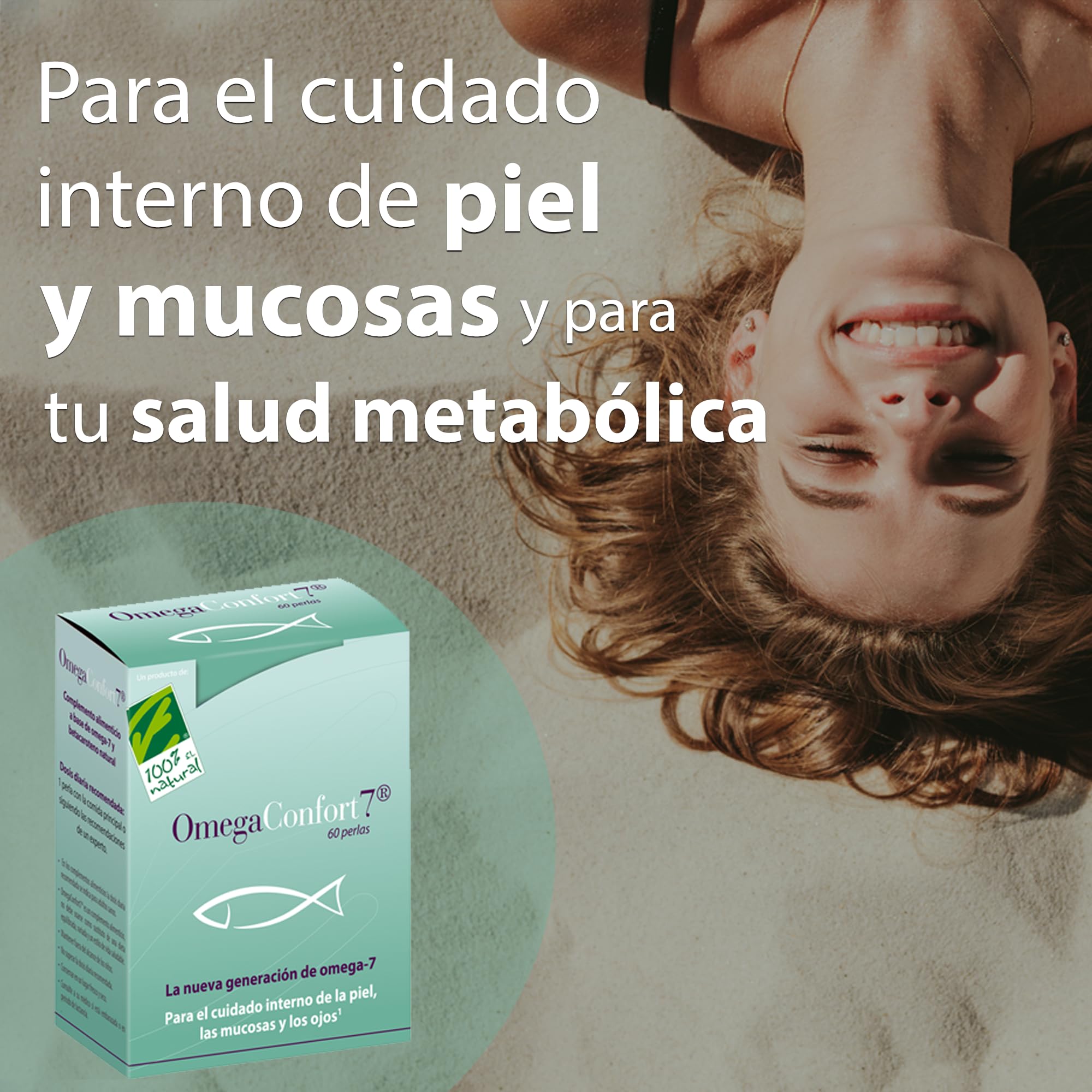 Omega 7 Provinal® Patentado - 420mg por Perla - Betacaroteno Natural - Ayuda a Mantener la Hidratación y Elasticidad de la Piel, las Mucosas y los Ojos - Con Vitamina B2-90 Perlas - 100% Natural