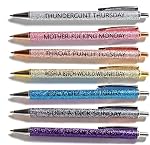 Funny Pens,12PCS Demotivational Sarcastic Negative Quotes Ballpoint Pen Snarky Office Pen Set for Writing with Stylus Tip Funny Gag Gifts for Women Men Friend, Black Ink 1mm(10)
