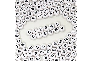 Melius 500Pcs Number Charms for Bracelets