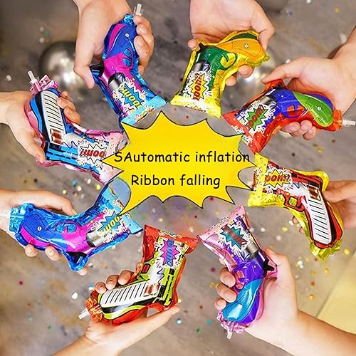 Miniatura 3 de Pistola inflable de fuegos artificiales, cañón de confeti de Navidad para fiesta de cumpleaños, boda, graduación, suministros de fiesta divertidos,