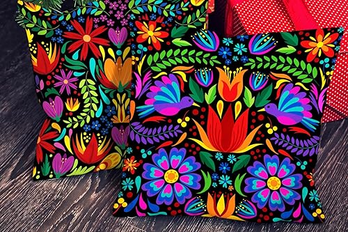 Miniatura 5 de Nepnuser Juego de 4 fundas de almohada de 18 x 18 pulgadas, Día de los Muertos mexicano, decoración del Día de los Muertos para cama, sofá,