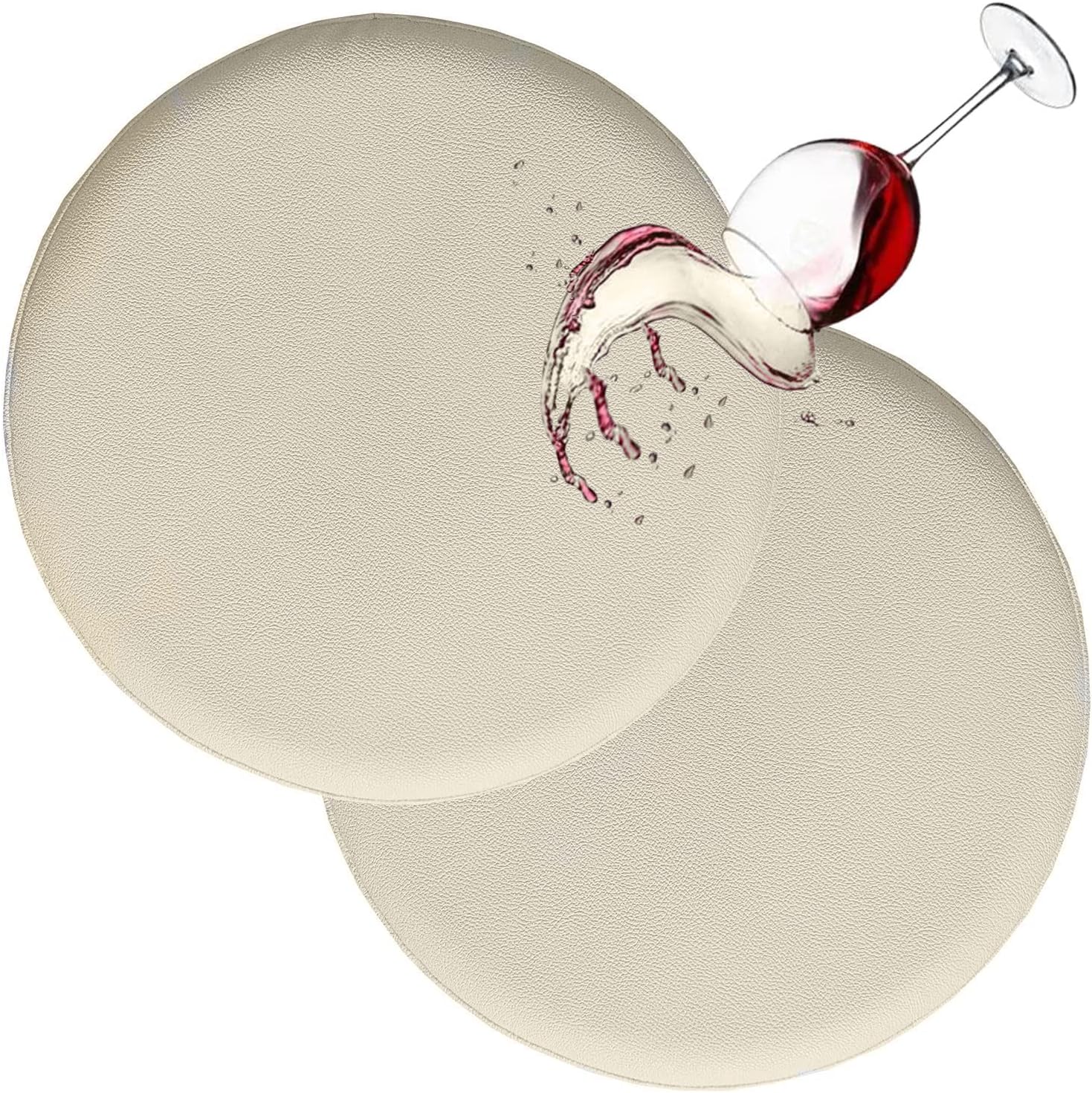 Saloniture 2Pack Round Stool Seat Cover, 131/2 Inch