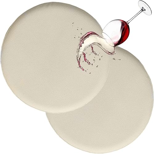 HFCNMY Fundas de taburete redondas, paquete de 2 fundas de taburete redondas de poliuretano impermeables con bandas elásticas, fundas para sillas de