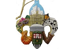 New Orleans Christmas Ornament French Quarter Fleur-de-Lis Souvenir