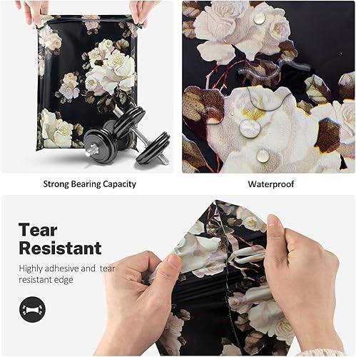 Miniatura 46 de Paquete de 100 sobres de polietileno de 10 x 13 pulgadas, bonitos sobres de polietileno para pequeñas empresas, bolsas de envío para ropa, THANK