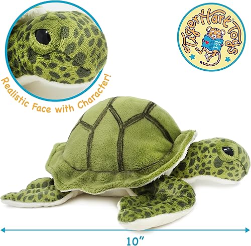 Miniatura 3 de Turquesa, la tortuga marina verde, peluche de tortuga de 10 pulgadas