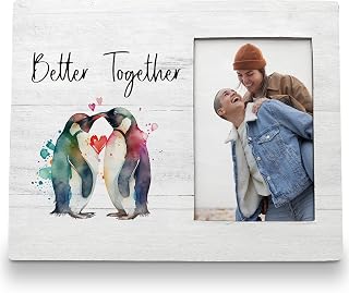 Couples Picture Frames 8x10, Penguin Decor Love Picture Frame, Penguin Gifts for Couples, Wedding Picture Frames, Engagement Better Together Wedding Photo Frame