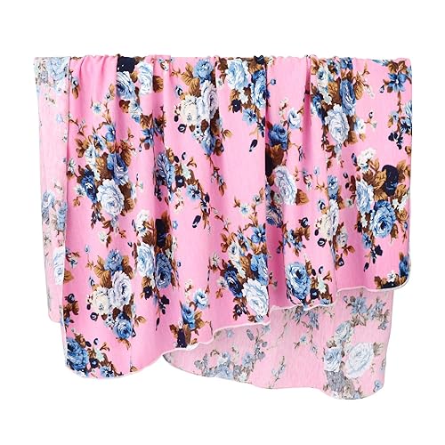 Miniatura 5 de DRESHOW BQUBO - Paquete de 1 manta para recién nacido, con diseño floral para recién nacido, con diademas o sombreros, saco de dormir para niños