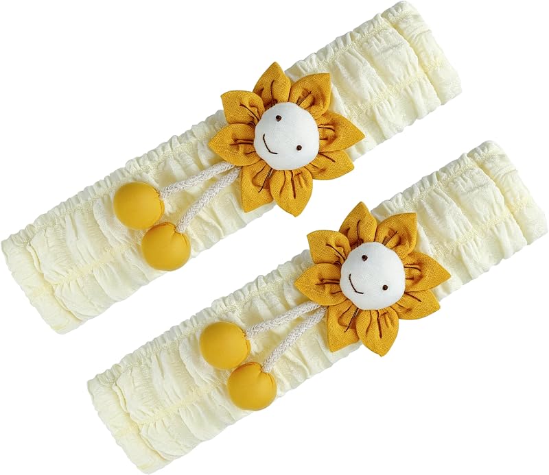 Almofadas de ombro para cinto de segurança Cohtsdc em plush com estampa de girassol – 2 pares