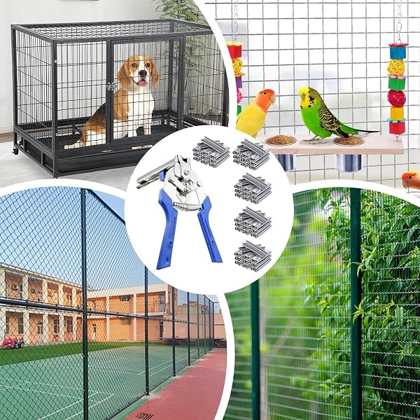 Wire Cage Clips - Tools Home Improvement | Multi-function Type M Ring Pliers | Hog Ring Plier Hand Tool Tools Accessory Tool For Poultry Home Animal Upholstery Bird Crafts Fencing Wire Construction - 2