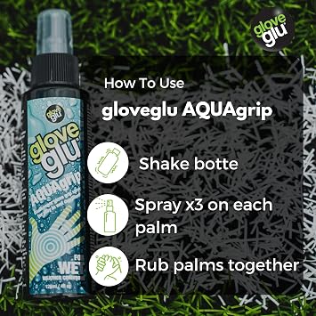 gloveglu AQUAgrip Goalkeeper Glove Spray | Wet Weather Grip Enhancer for Soccer Goalkeeping Gloves | Instant Grip Boost and Performance Improvement | 120ml (4fl.oz)