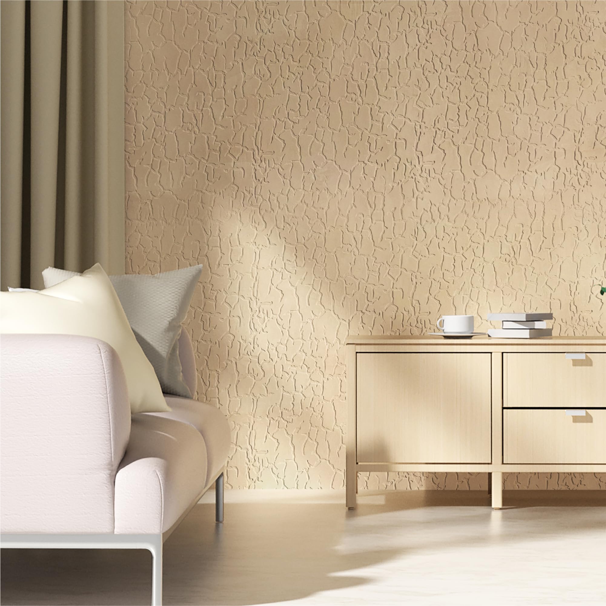Nichiyo Rodillo de pintura estampado de 25,4 cm para decoración de pared, textura clásica de ladrillo, rodillo de goma decorativo para el hogar, herramienta de arte para decoración de pared (EG734T)