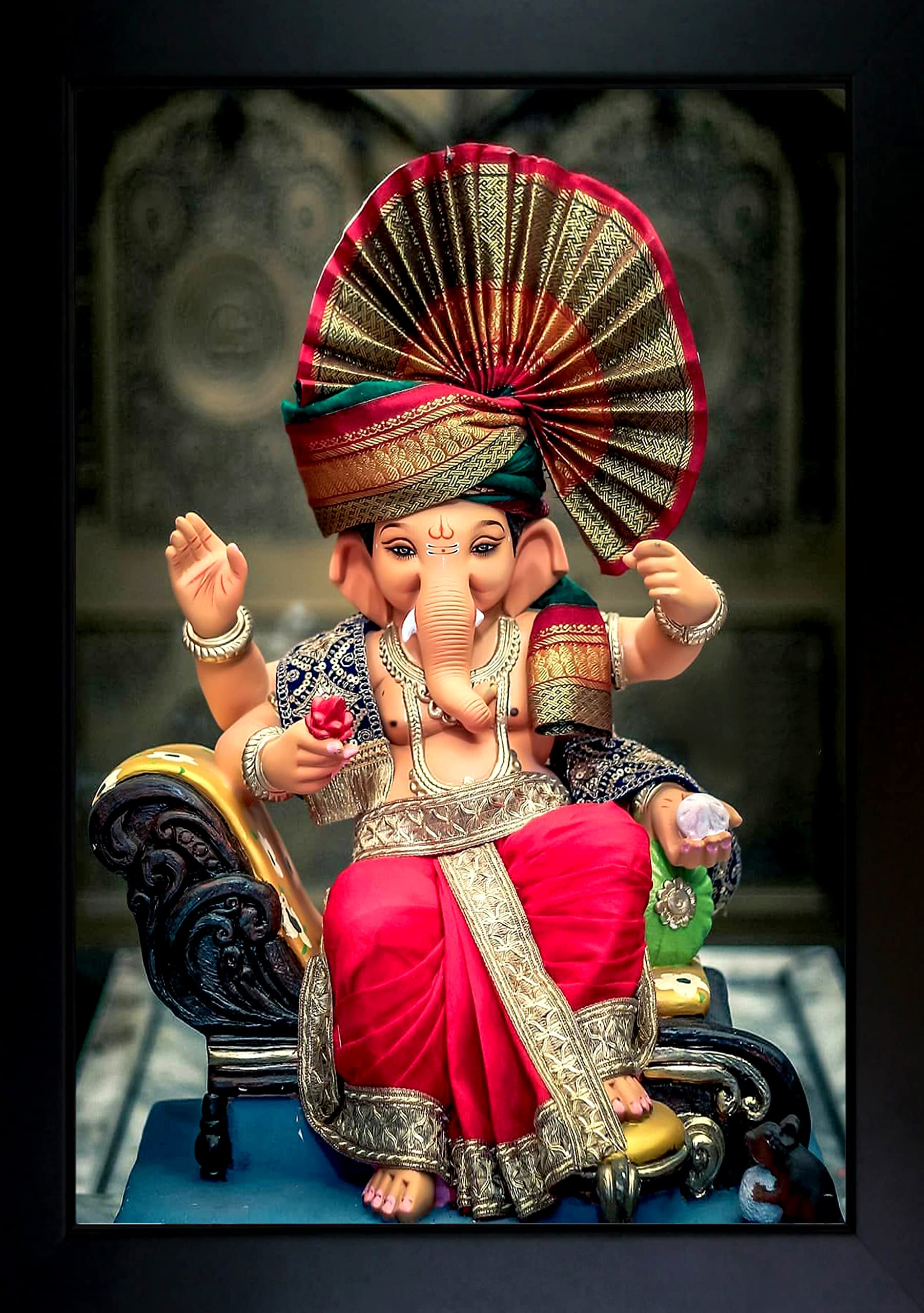RV SALES Ganesh/Ganpati Ji Photo Frame Painting Wall Hanging home decor for Wall, Living/Bed Room, Lobby(10inch x13.5inch) (01 Ganesh Ji) (B0BFW1YBL5) Amazon Price History, Amazon Price Tracker