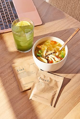 Miniatura 5 de Kroma - Caldo de hueso de pollo de 24 quilates, mezcla de polvo sin lácteos y gluten con colágeno, proteínas, cúrcuma, jengibre, 7 paquetes + caldo