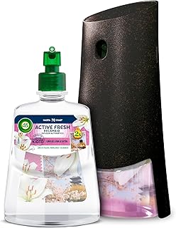 Air Wick Active Fresh Spray Automático Sin Aerosol – Aparato + Recambio, ambientador hogar neutralizador de olores, Colección Viajes aroma Kioto