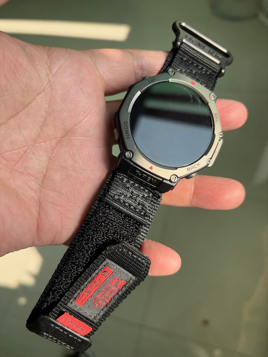 SMITHA Watch Bands Compatible with Amazfit T-Rex, T-Rex PRO, T-Rex 2, T-Rex 3, or T-Rex 3 PRO (48mm)/(44mm), T-Rex Ultra 1/2, Rugged Nylon Sports Strap, Military Hook & Loop Closure