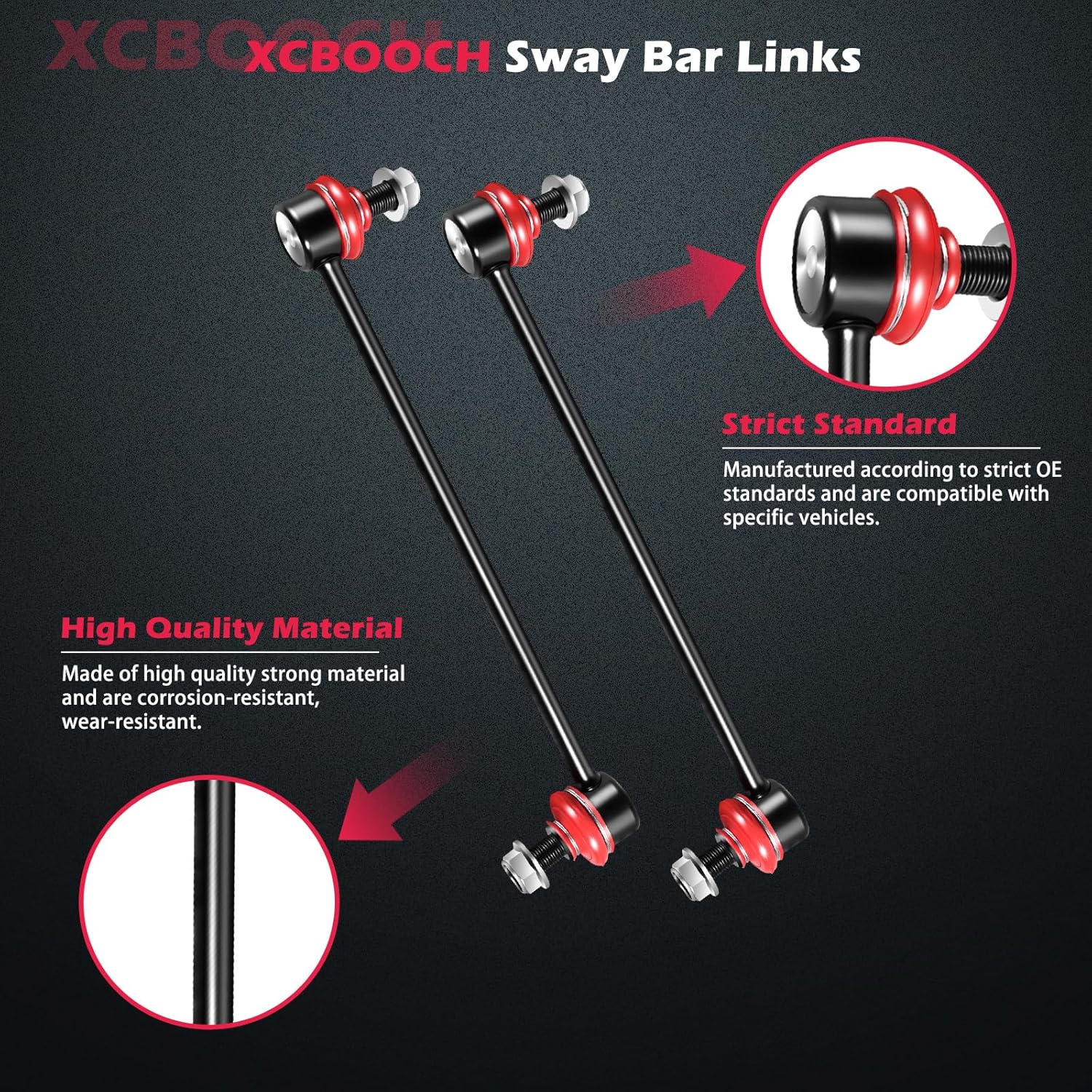 K80230 Front Sway Bar Links Compatible with Pontiac for Vibe 2003-2010, for Scion for tC 2008-2010, for Toyota for Corolla 2003-2019, for Matrix 2003-2014