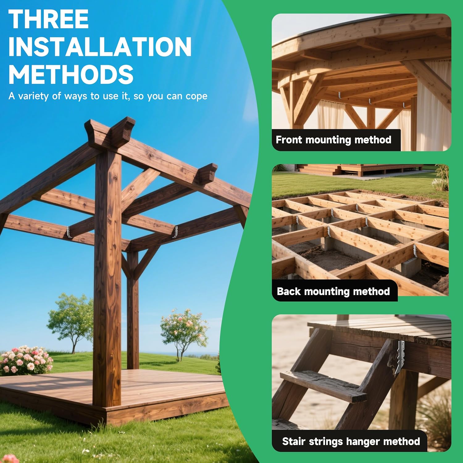 Heavy Duty 2X10 Joist Hanger 14 Gauge LU210 Galvanizing Face Mount Joist Hangers for Hurricane Ties for Rafter, Rafter Brackets for Floor, Trusses, Deck and Ceiling Joists -12 pk