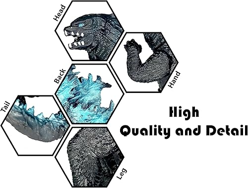 Miniatura 2 de TwCare Godzilla vs Kong Toys - Juego de 9 figuras de dinosaurio de rey de los monstruos