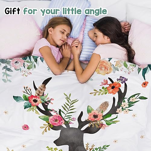 Miniatura 5 de J&SBGFT Manta personalizada para bebé niña, manta de bebé personalizada, manta de envoltura con nombre de niña, mantas de recepción de ciervos,