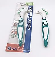 Vista 7 de Juego de cepillos de limpieza de dentaduras postizas de alta calidad, cerdas multicapa y mango de goma ergonómico, para el cuidado de la dentadura