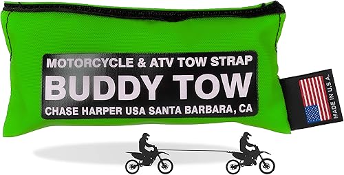 Chase HarperUSA 9100 - Buddy Tow - Correa de nailon resistente con especificaciones militares (prueba de 1785 libras) 12' x 1" - Verde lima