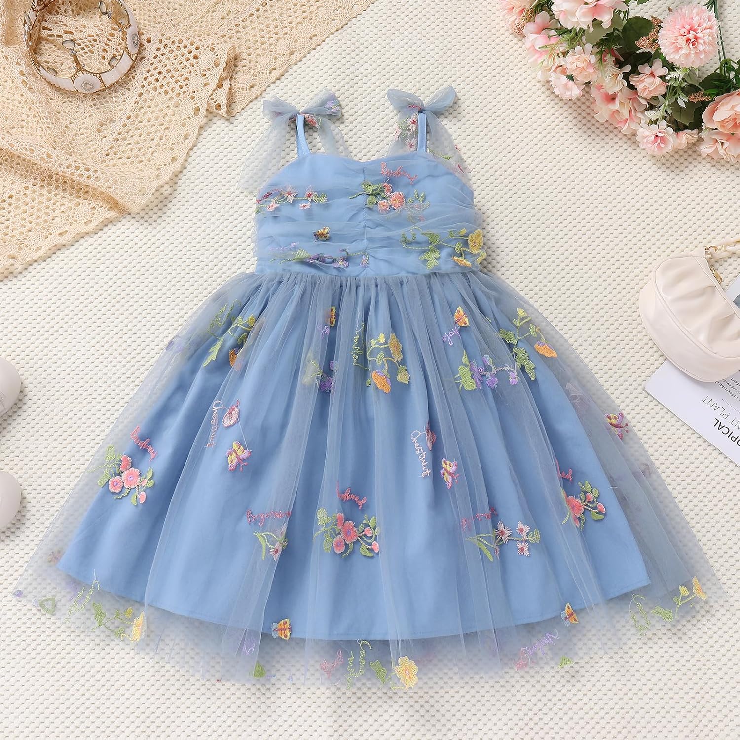 IMEKIS Toddler Baby Girl Birthday Princess Dress Shiny Confetti Boho Rainbow Cake Smash Photo Shoot Outfit for 1-6T