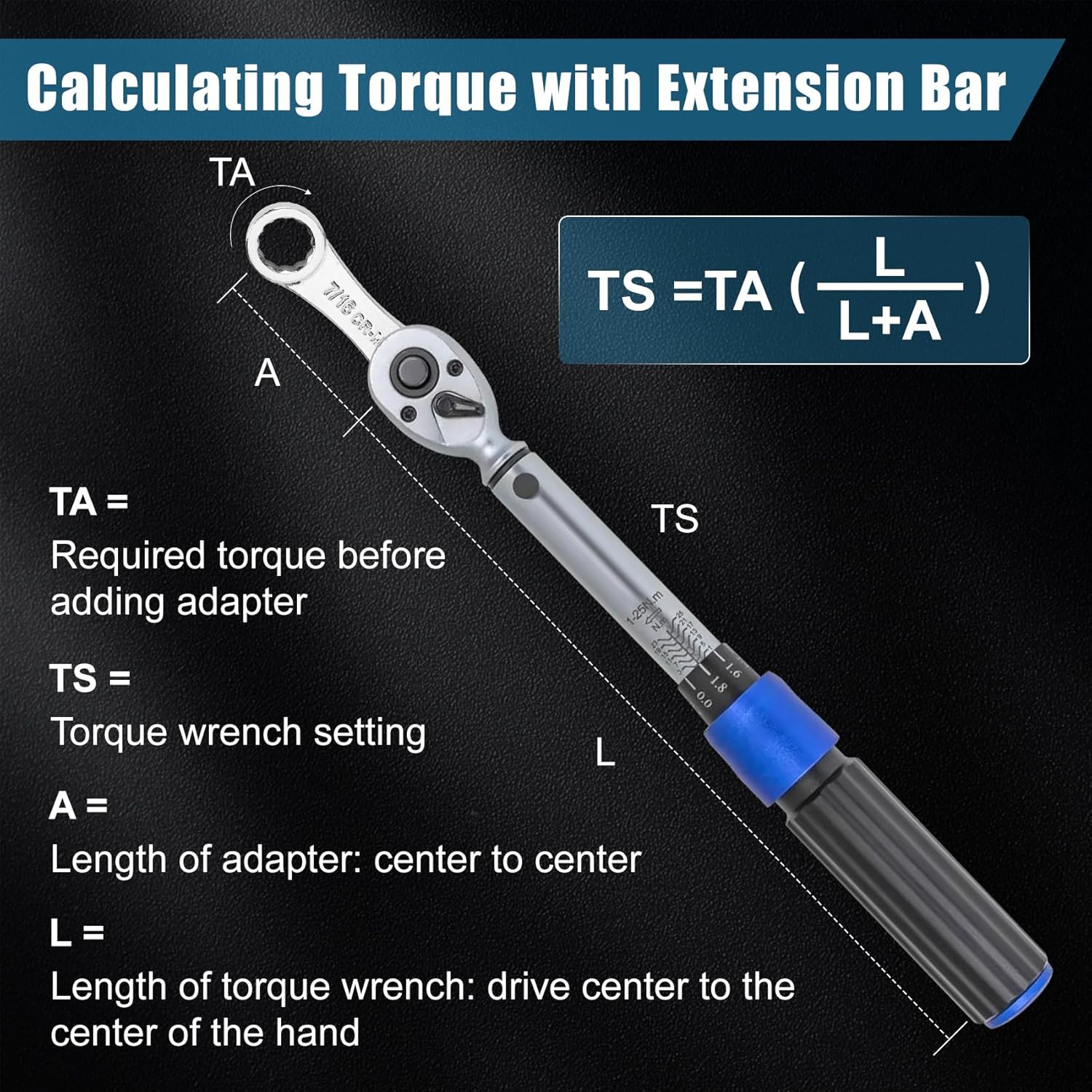 Torque Adapter Set Metric 12-PCS, Includes 10, 11, 12, 13, 14, 15, 16, 17, 18, 19mm Torque Wrench Adapter, 12 Point Torque Extender Adapter with 1/2" + 1/4" Drive Converters