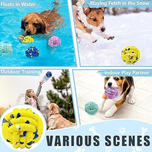 Miniatura 8 de Pelotas de tenis para perros, juguetes para masticadores agresivos, juguetes indestructibles para masticar, juguete de agua, pelota de búsqueda para