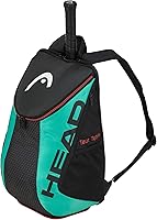 Vista 1 de HEAD Tour Team Tennis Backpack 2 Racquet Carrying Bag w/Padded Shoulder Straps & Shoe Compartment - Black/Teal, One